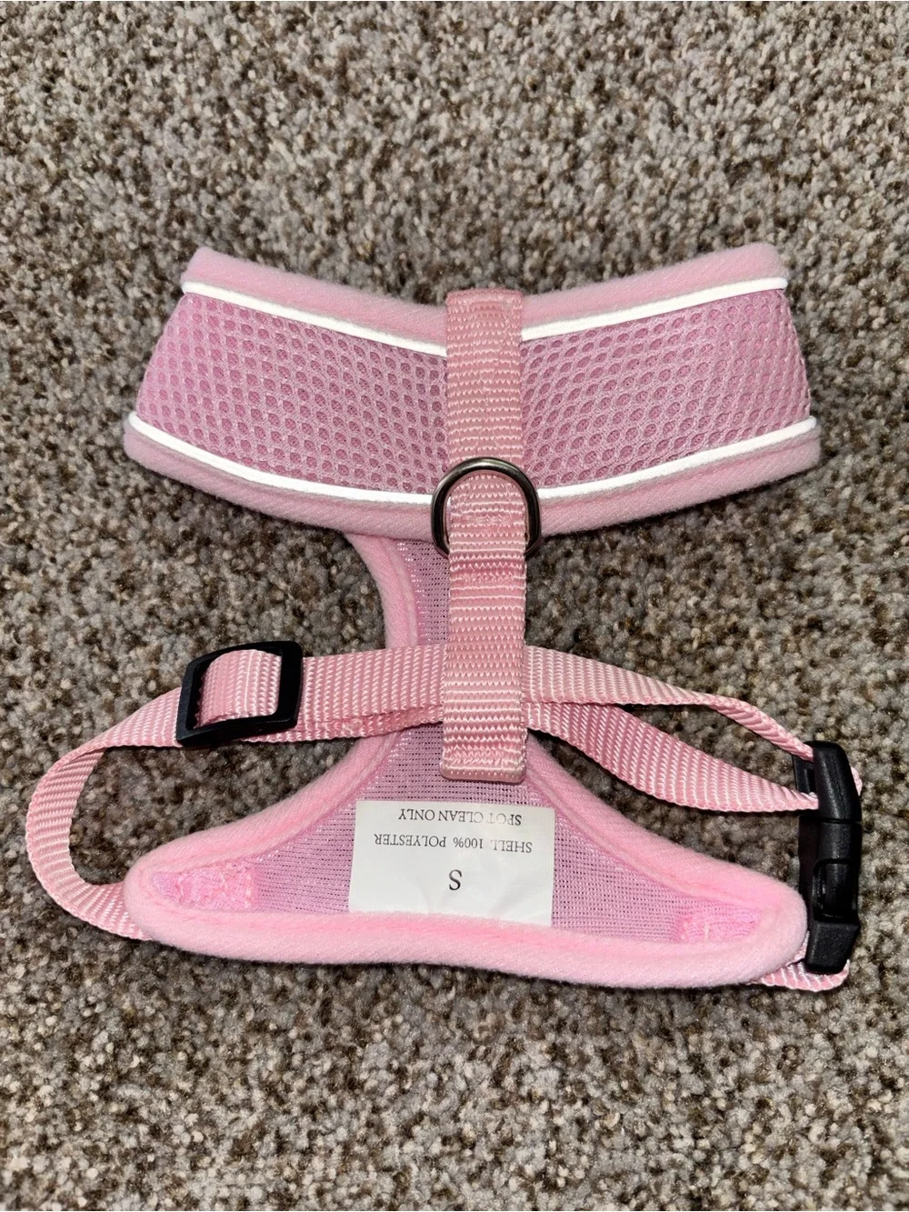 Pink Plush Mesh Dog Harness by - Comfortable No-Pull Vest